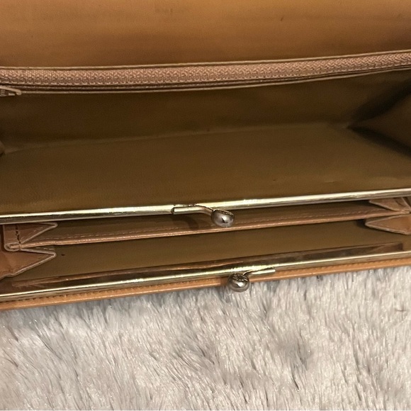 CELINE MACADAM TAN TRIMMED WALLET - Picture 7 of 8